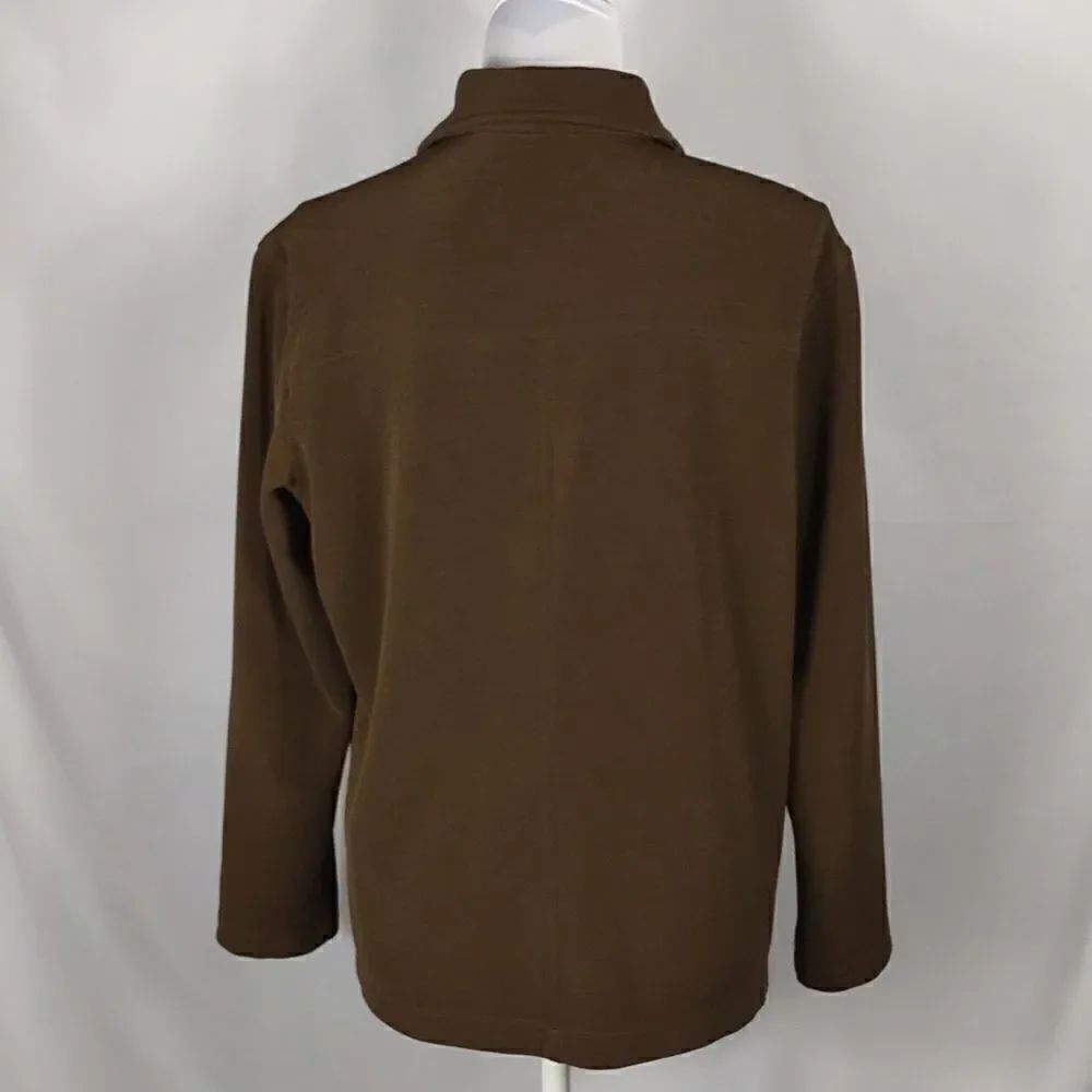 Chico's Design Green Full Zip Woman's Jacket - Picture 4 of 6